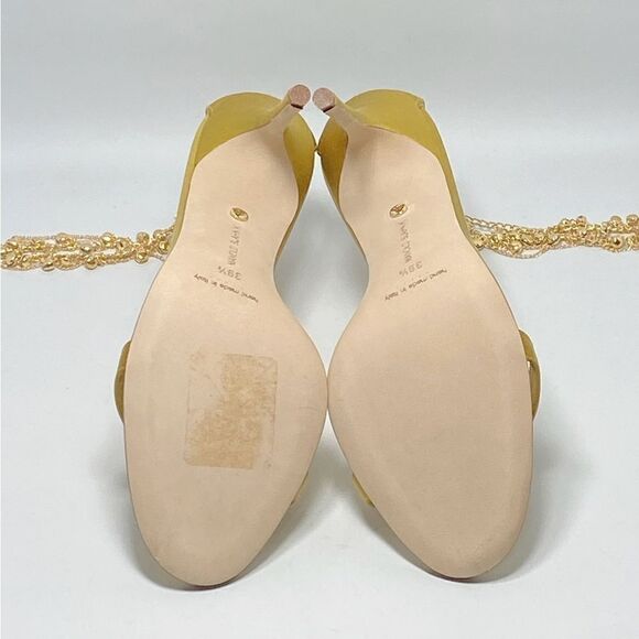 Manolo Blahnik Campanillasan 105MM Satin Sandals size 39.5 - Picture 12 of 12